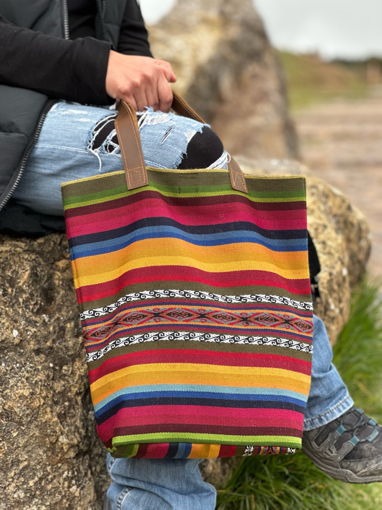 AtyQ'all VyctoriaQ' Ñan Tote Bag- Camino (Quechua)