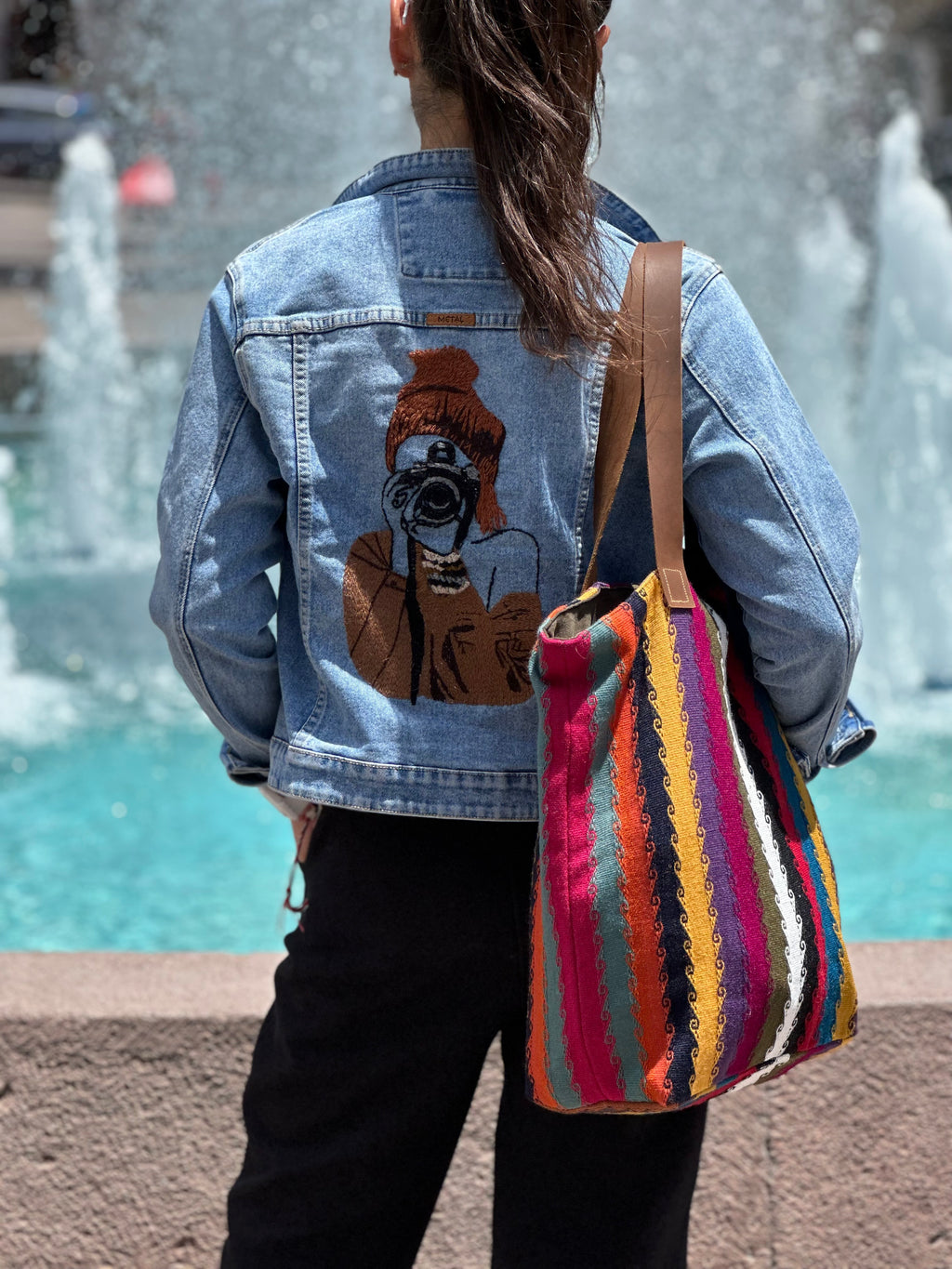 AtyQ'all VyctoriaQ' Qocha Bolso Tote - laguna (Quechua)