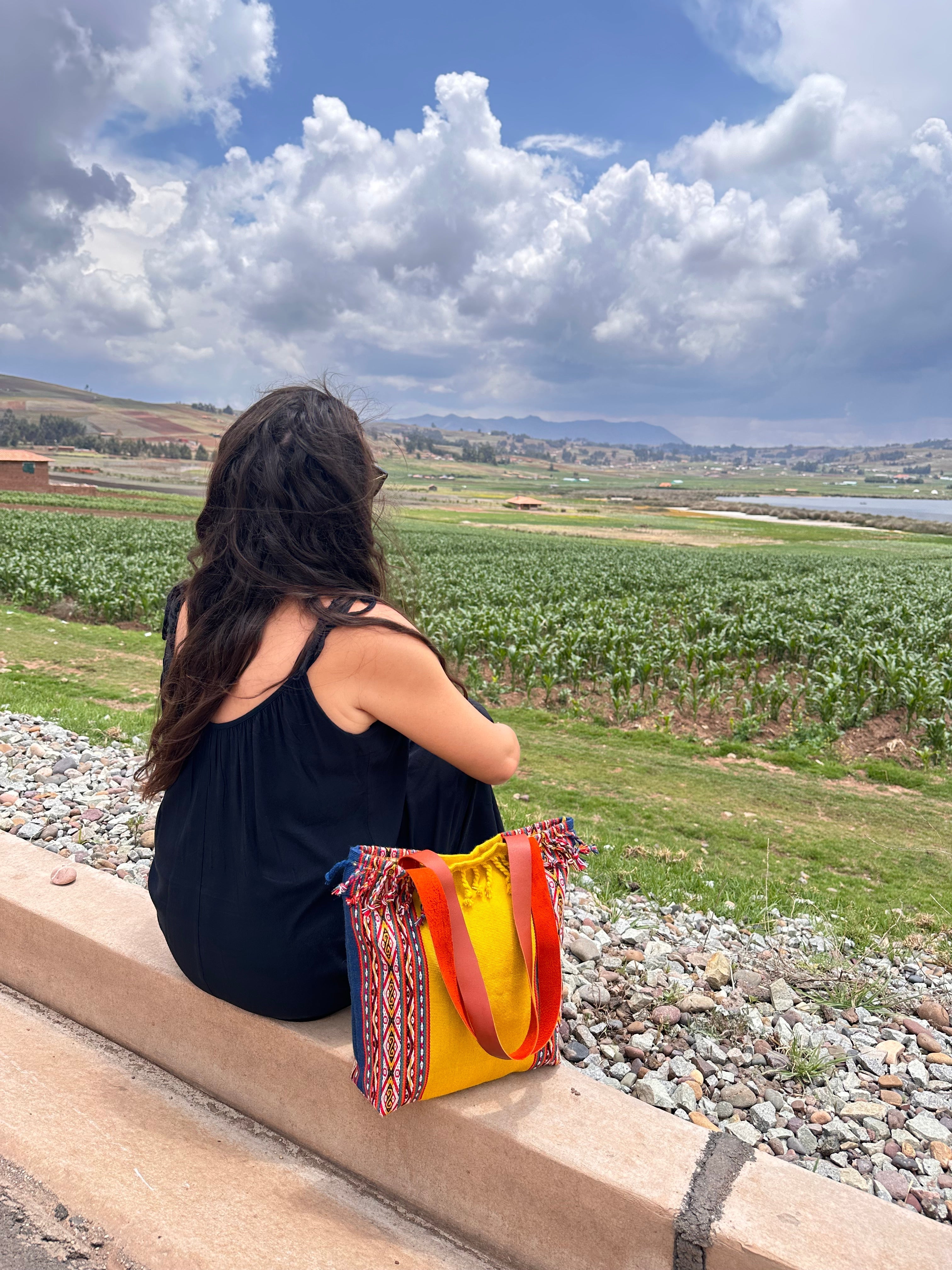 AtyQ’all CerafynaQ' Qillu Tote Bag - Amarillo (Quechua)