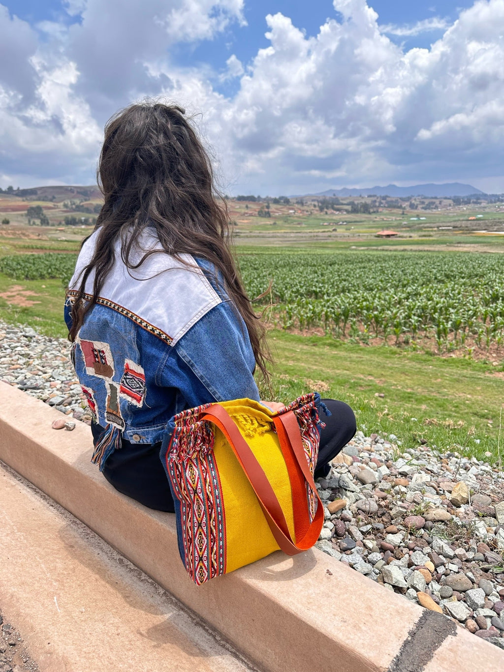 AtyQ'all CerafynaQ' Qillu Tote Bag - Amarillo (Quechua)