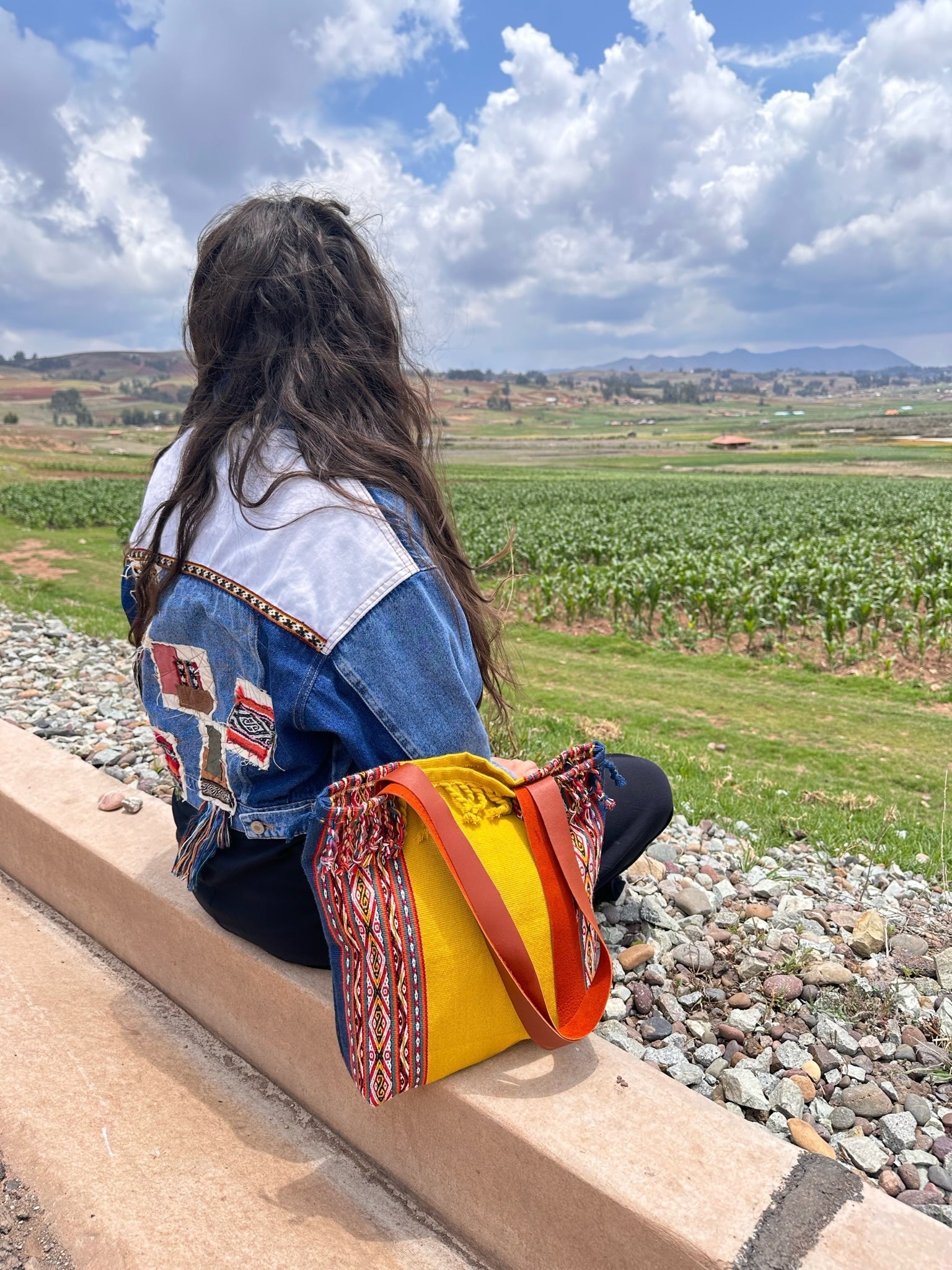 AtyQ'all CerafynaQ' Qillu Tote Bag - Amarillo (Quechua)