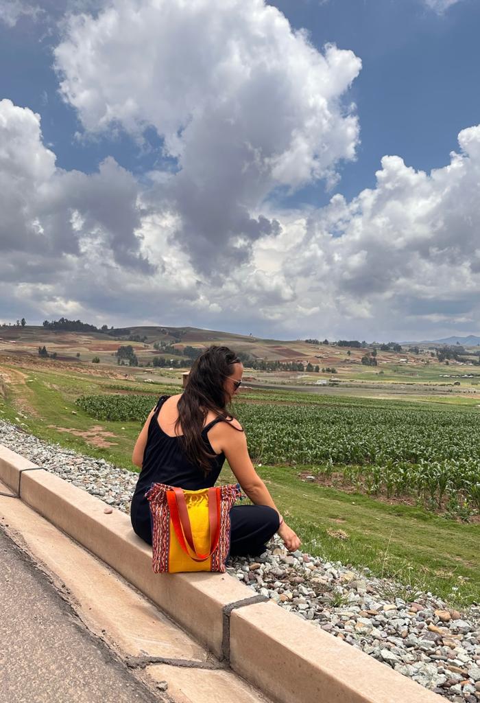 AtyQ'all CerafynaQ' Qillu Tote Bag - Amarillo (Quechua)